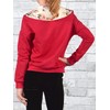 30330 Children's Girls' Long-Sleeved Jumper with Floral Pattern, red