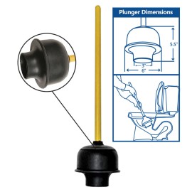Thrifco 5038029 Modern Deluxe Flanged Toilet Plunger