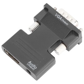 Dpofirs to VGA, VGA to Adapter, HD Multimedia Interface Female to VGA Male Converter with 3.5mm Audio Cable for Laptops PCs Monitors