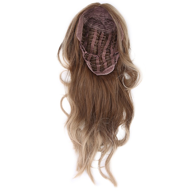 Women Long Wavy Light Blonde Wig Lady Fashionable Cosplay Party