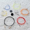 KnitPro - KnitPro Acciaio Inox Nero/Argento 360° Cavo Girevole Intercambiabile