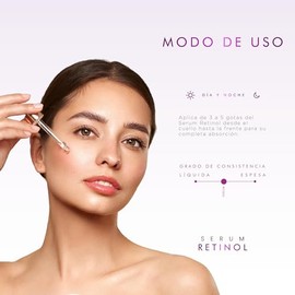 PUREZA NATUR Serum Retinol + Vitaminas A, B5, E, C + Acido hialuronico facial hidratante y reparador | Suero Reductor de líneas de expresión e imperfe