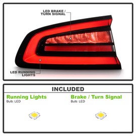 KEEKPO - For 2015-2022 Dodge Charger Factory Style Tail Light Brake Lamp Outer Body Mounted Replacement Driver Side