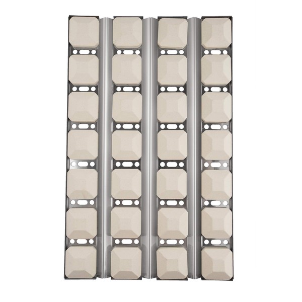MixRBBQ Stainless Steel Heat Plate Flame Tamer with 28 Ceramic