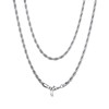 ChainsHouse Twisted Rope Chain with Jewellery Clasp, 316L Stainless Steel,