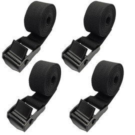 Anfyko Tie Down Straps Short 1 m Pack of 4, Pointed Rear Design Lashing Strap, Zinc Alloy Snap Lock Lashing Strap, Adjustable Mounting Strap with Clamping Lock for Bicycle, Motorcycle, etc. (1 m - 4