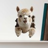 Llama Hole Decal – 3D Fluffy Alpaca Vinyl Sticker –