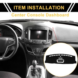 REPAIROCK Dash Cover for Ford F-150 2022-2024 Dash Board Mat Anti-Slip Dash Cover Mat Pad Polyester Center Console Dashboard Cover Pad Carpet Black