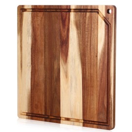 Zubebe Large Stove Cutting Board,20" x 20" burner Cover Cutting Board,square Rv Cutting Board with Hole Grooved,flat Chopping Board for Oven Apartment Kitchen(Bamboo)