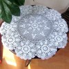 Lelefly Cotton Handmade Crochet lace Table Runners Round Tablecloth Doilies
