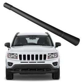 RooFox 7 Inch Flexible Rubber Antenna Replacement for Jeep Compass (2007-2017), Antenna Mast for Jeep Compass 2007 2008 2009 2010 2011 2012 2013 2014 2015 2016 2017, Black