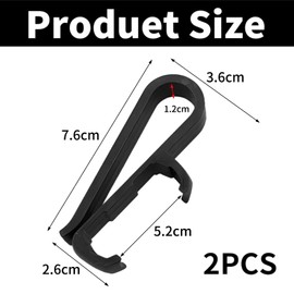 Wjelet Pack of 2 Sun Visor Brackets Compatible with OOONO Co-Driver No.2, Car Speed Camera Warning Attachment for OOONO, High Toughness and Durability Car Accessories, Reinforced Clamp for Secure Hold