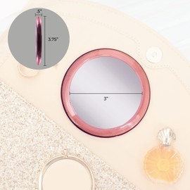 Zadro 5X Two-Sided Acrylic Compact Mirror, 4-Inch, Pink