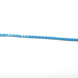 Dental Orthodontic Elastic Rubber Power Chain Braces Bands Short/Long/Close for Teeth Braces (long, Sky Blue)