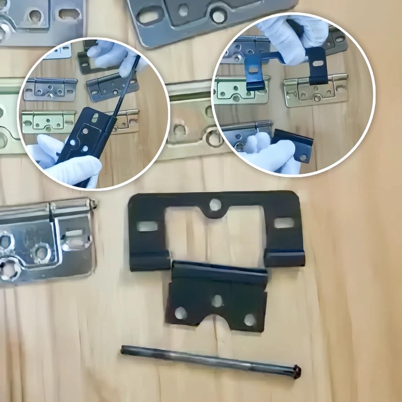 5Pcs Sliver Flush Hinges,3 Inch Iron Door Hinges for Drawer