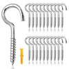 Rhimooay Screw Hooks, Small 304 Stainless Steel, Pack of 20,