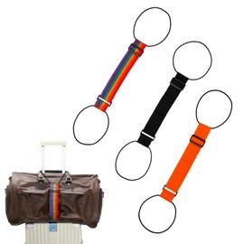 4PCS Adjustable Elastic Luggage Straps Bag Bungees for Carry Bag, Travel Belt Luggage Fixing Strap Clamping Strap, Water-Resistant, Travel Belt for Luggage Over Handle