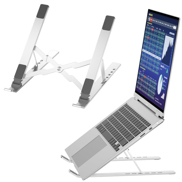 POWERSUP Laptop Stand for Desk Adjustable Laptop Riser with 6-Angle