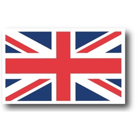 COOLHUBCAPS Large Union Jack with White Outline Reflective Decal