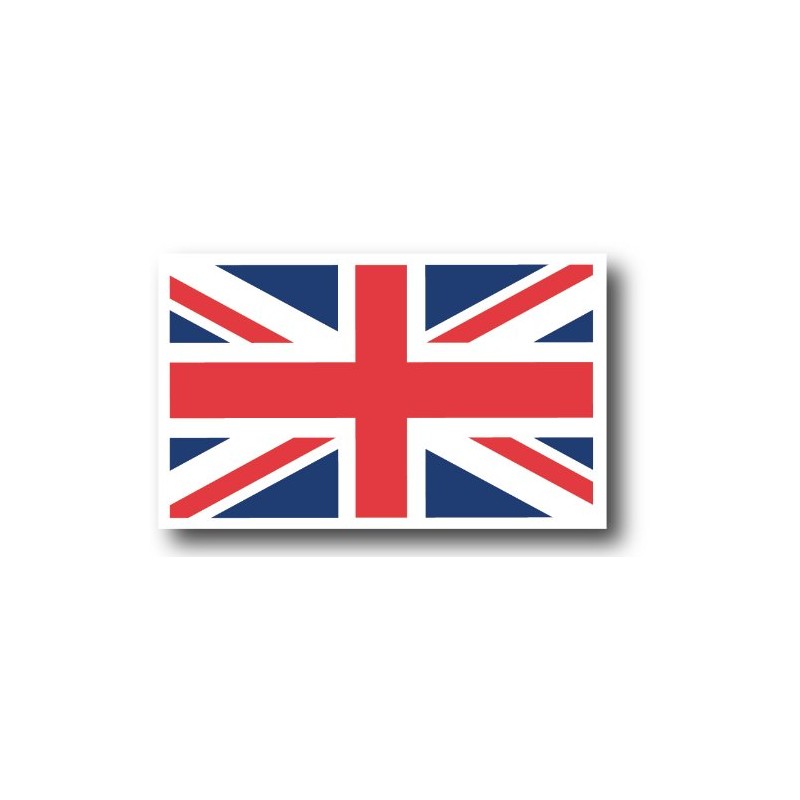 COOLHUBCAPS Large Union Jack with White Outline Reflective Decal