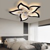 Bevenus Low Profile Ceiling Fans with Lights,27.2” Black Modern Dimmable