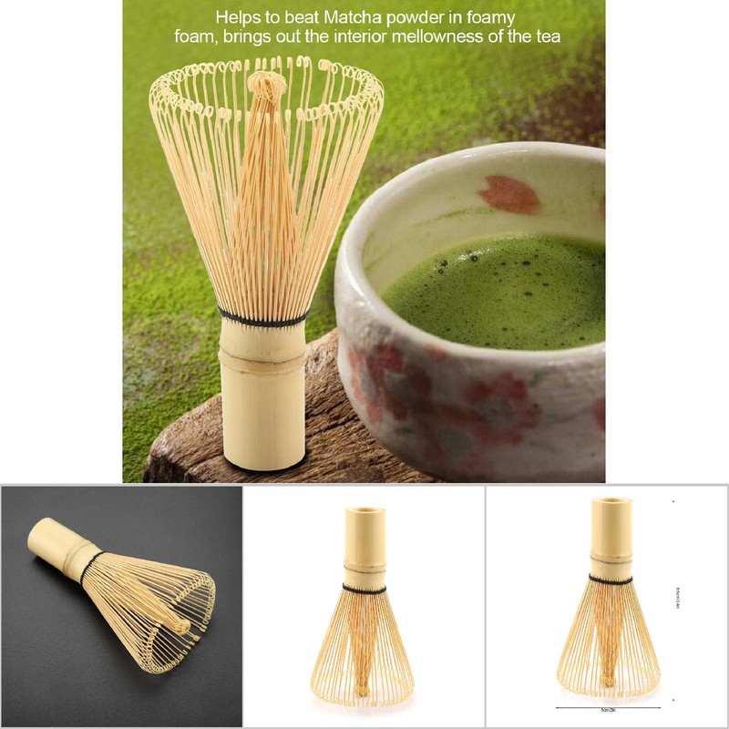 Natural Bamboo Tea Whisk Chasen Preparing Matcha Powder Brush Tool(72