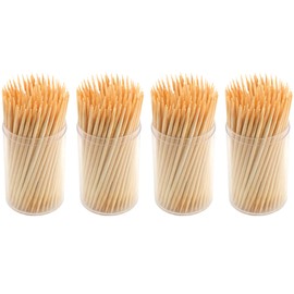 Tilz Cocktail Sticks Tooth Picks Cocktail Stirrers in Plastic Containers - Double Sided Bamboo Sticks Wooden Toothpicks Dental Picks Wooden Sticks Craft Sticks, Wooden Cocktail Sticks (4 * 150)