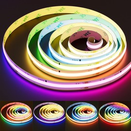 PAUTIX RGB Smart IC COB LED Strip 5 m, 24 V Colour Changing Pixel Addressable RGB LED Strip, Multicoloured Flexible Light for Home DIY Lighting Projects (Controller & Adapter Available Separately)