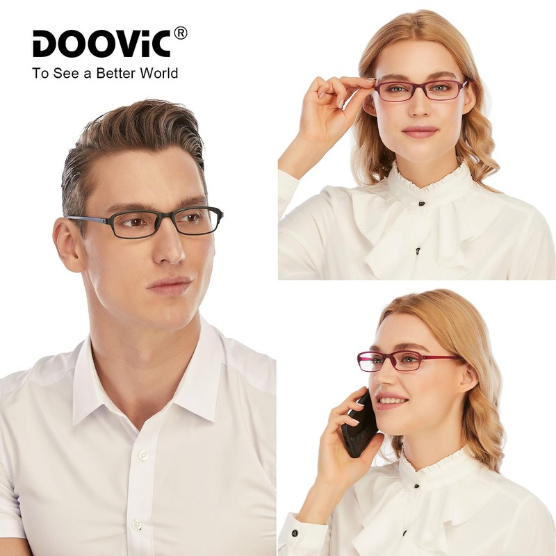 DOOViC 4 Pack Computer Reading Glasses Blue Light Blocking Anti