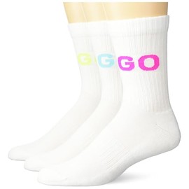 HUGO 3-Pack Neon Logo Quarter Length Ribbed Socks