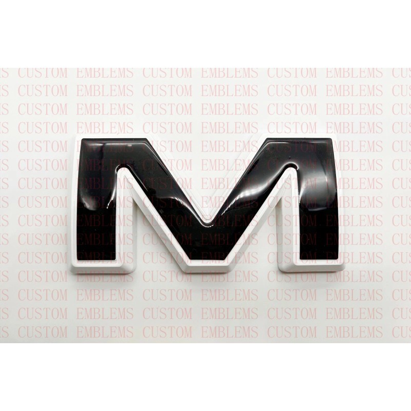 Auto Rear GMC Black White Emblem Overlay 2019-2022 Sierra 1500