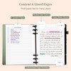 Yoment Discbound Lined Refills for 6.1 x 8.3 Hardcover Notebook,
