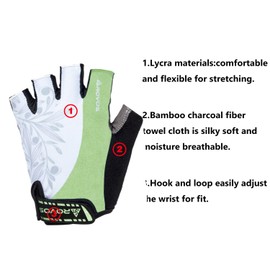 ROVOS Cycling Gloves for Men/Women - 5MM Memory Sponge Pad Half Finger Bike Gloves for Road, MTB, Bicycle - Suitable for Workout, Motorcycle, Gym, Training, Outdoor, Mountain