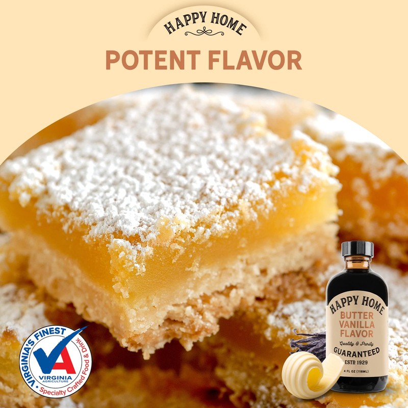 Happy Home Premium Natural Butter Vanilla Flavor - Certified Kosher,