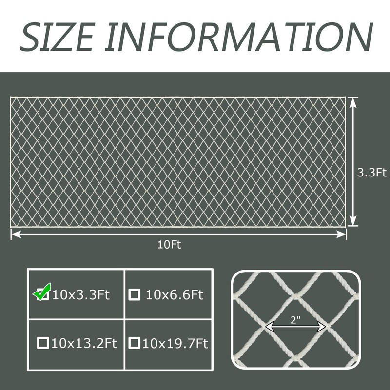 WEISGJA Cat Balcony Net, Large Cat Netting Pet Anti-Fall Safety