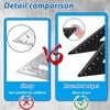 Aluminum Alloy Ruler Set 4 Pcs Math Geometry Tool 2