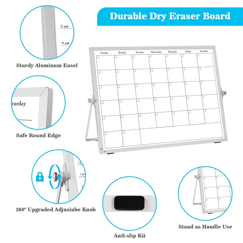 ONAVIA White Board Dry Erase Calendar Planner, Weekly Monthly Magnetic