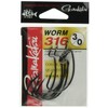 Gamakatsu 66009 Worm Hook, Worm 316, No. 3/0, 6 Pieces,