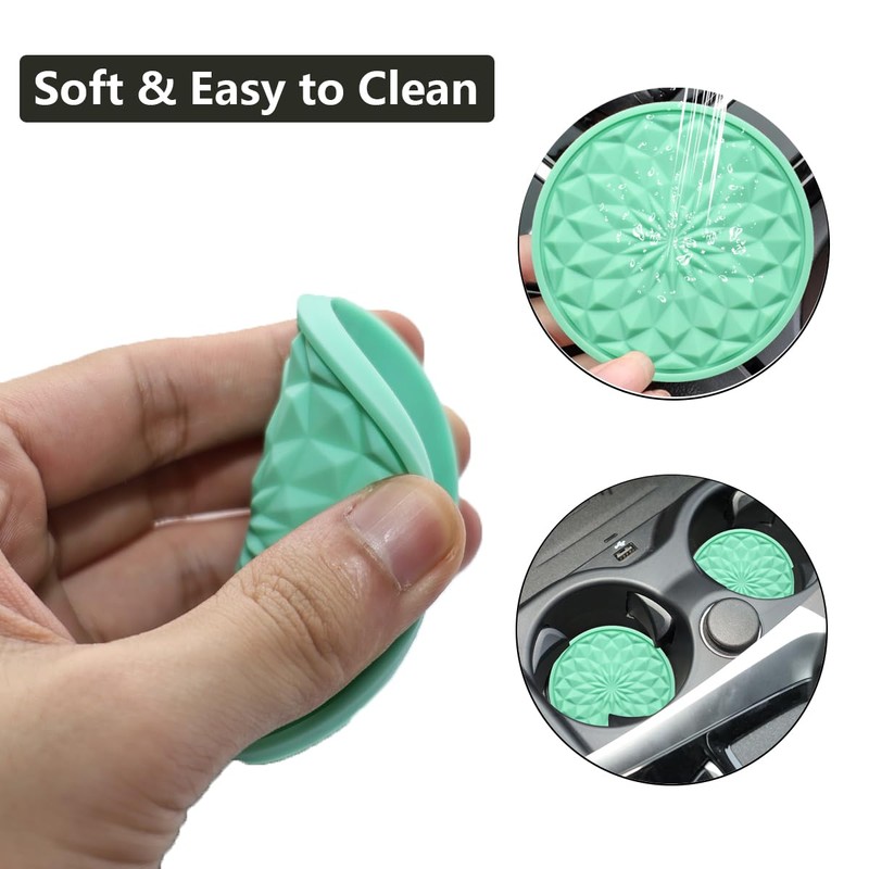 JUNAHAA Car Cup Coaster, Universal Automotive Waterproof Non-Slip Cup Holders