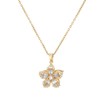 NUEAYMS Rotating Bauhinia Zircon Flower Pendant Collarbone Chain Temperament Simple