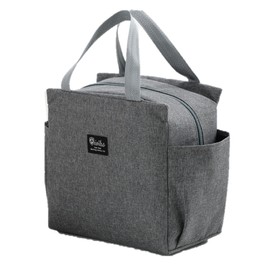 Men's Lunch Bag, Cold Insulation, Stylish, Thermal, Large Capacity, Side Pockets, Black