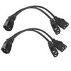 Hisonde 2 Pack UPS Server Y Splitter C14 to 2