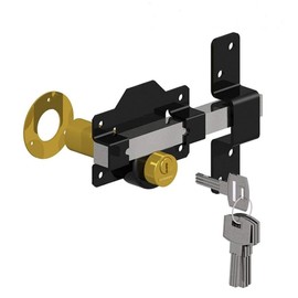 GateMate 2 ¾”(70mm) Double Locking Long Throw Gate Lock 5 Keys Included, Stainless Steel, High Durability, Ideal for Gates and Doors, Corrosion-Resistant.