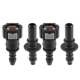 X AUTOHAUX 9.49mm to 8mm Straight Car Fuel Hose Quick Release Connector 2 Set