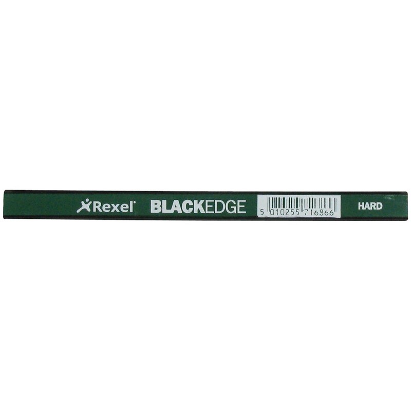 Rexel Blackedge Carpenters Pencils - Hard, Box of 12 ,