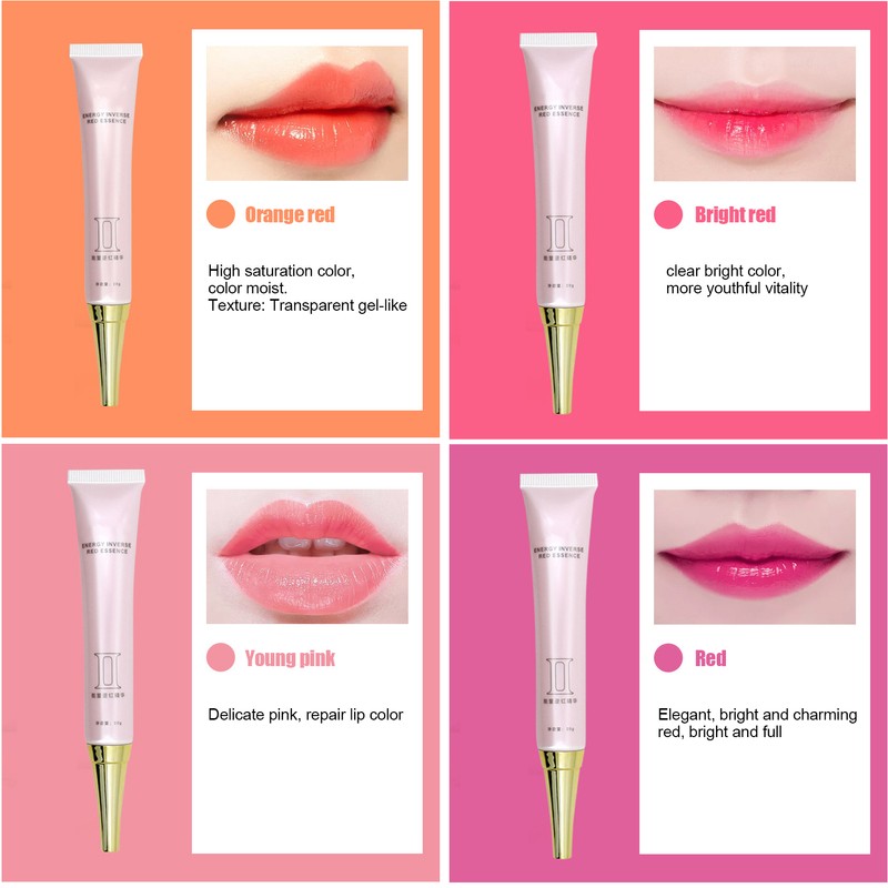 4pcs Microblading Red Lip Serum Moisturizing Lip Tattoo Color Fixing