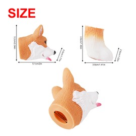 Andux ZJWO-01 Animal Finger Puppets Realistic Rubber Animal Roll Play Finger Puppets Set (Shiba Inu)