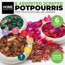6PK Pot Pourri Home Master Lasting Fragrances Refreshing Aroma Assorted 70g