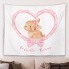 MNOSAIOO Pink Bunny Easter Coquette Bow Wall Tapestry Hanging for