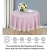 Round Tablecloth Cotton Linen Tablecloth Wrinkle Free Dust-Proof Table Cloth